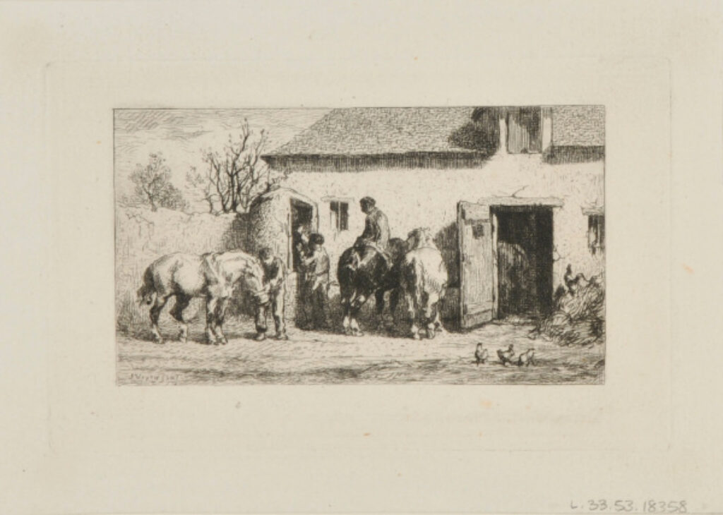 Chevaux à l’abreuvoir from Eaux-fortes