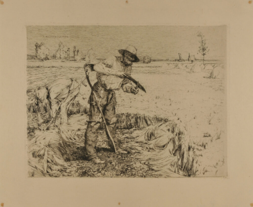 Faucheur Aiguisant Sa Faux. Published in L’Eau-Forte en 1879. - Image 2