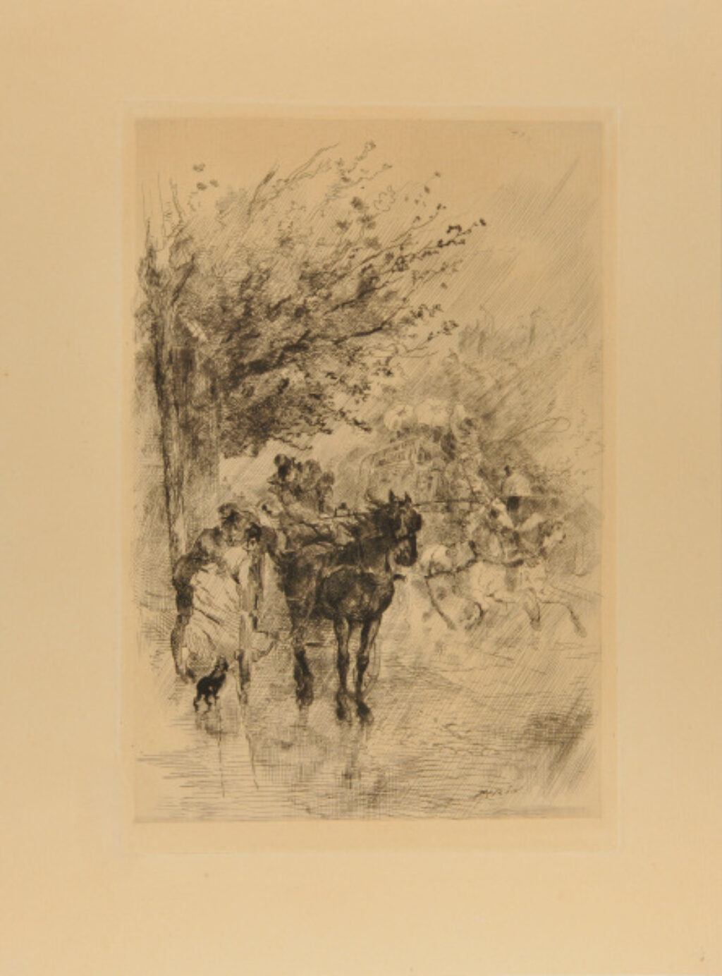 Averse sur le Boulevard