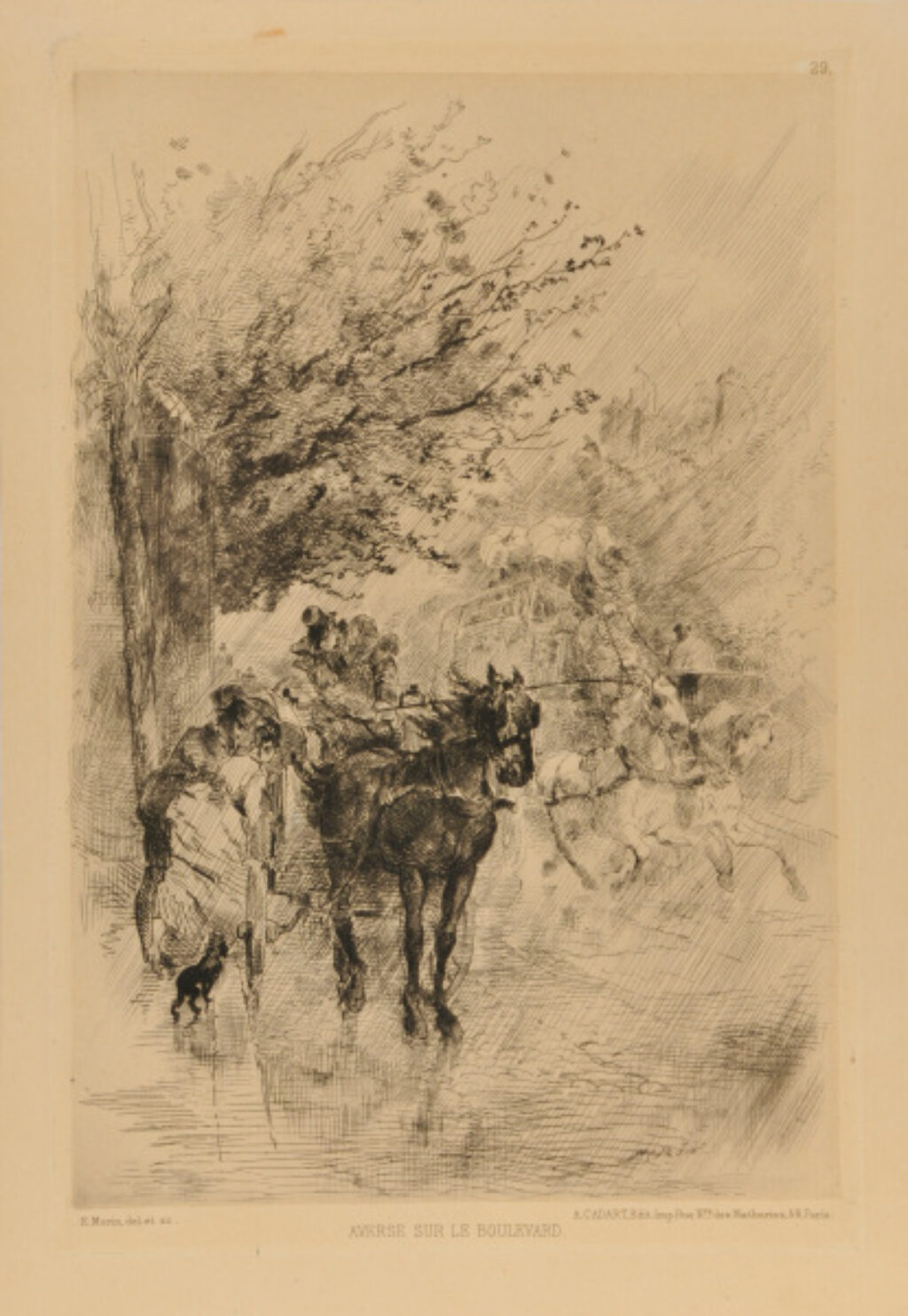 Averse sur le Boulevard