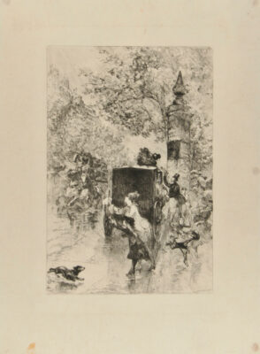 Une Averse sur le Boulevard des Italiens