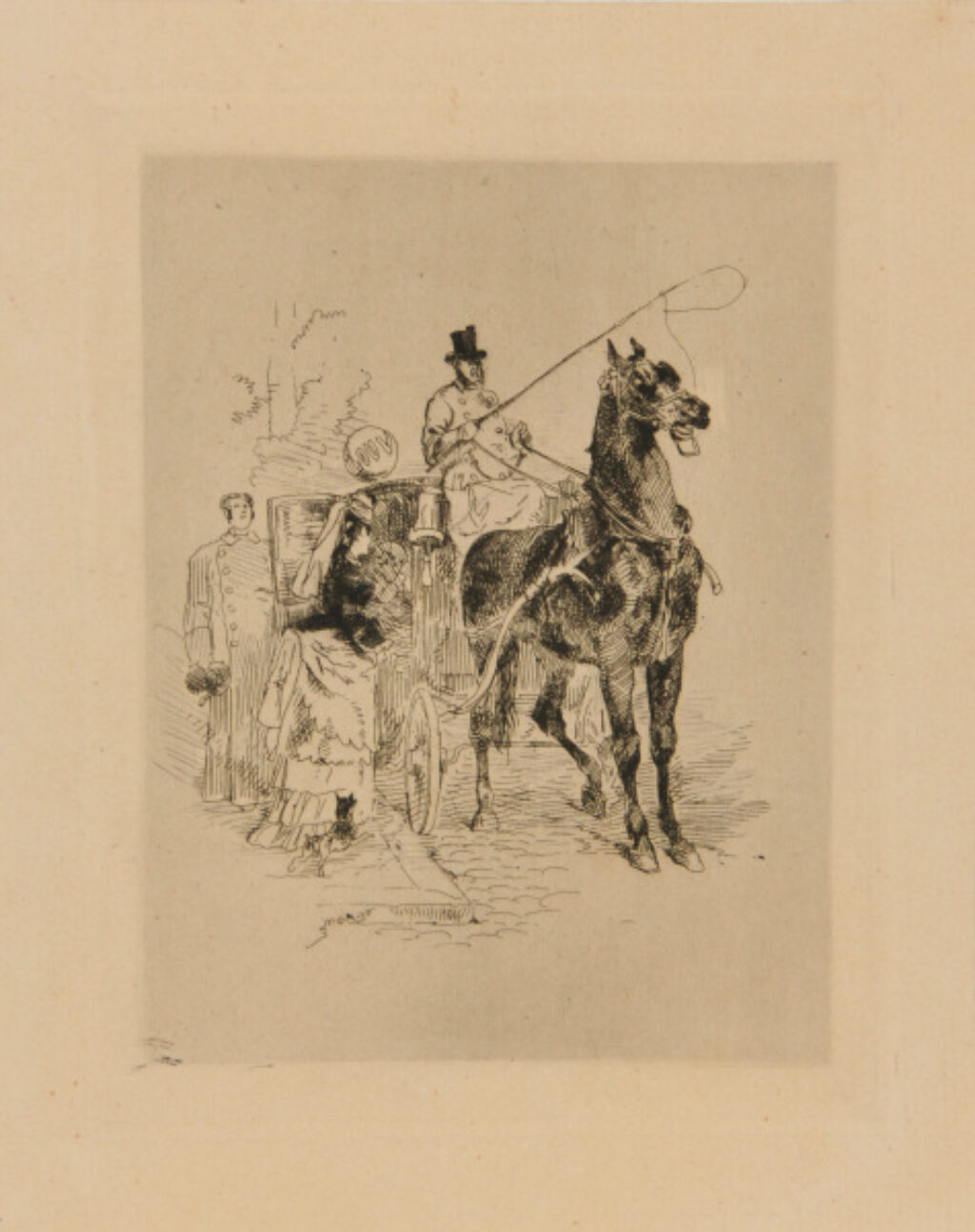 Lady Climbing into a Carriage