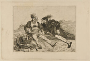 Two Cavaliers Sitting by the Roadside