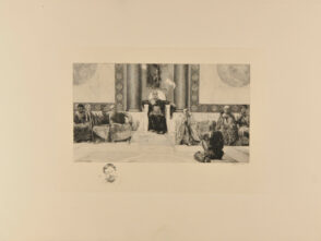 Messenger Addressing Queen and Her Court