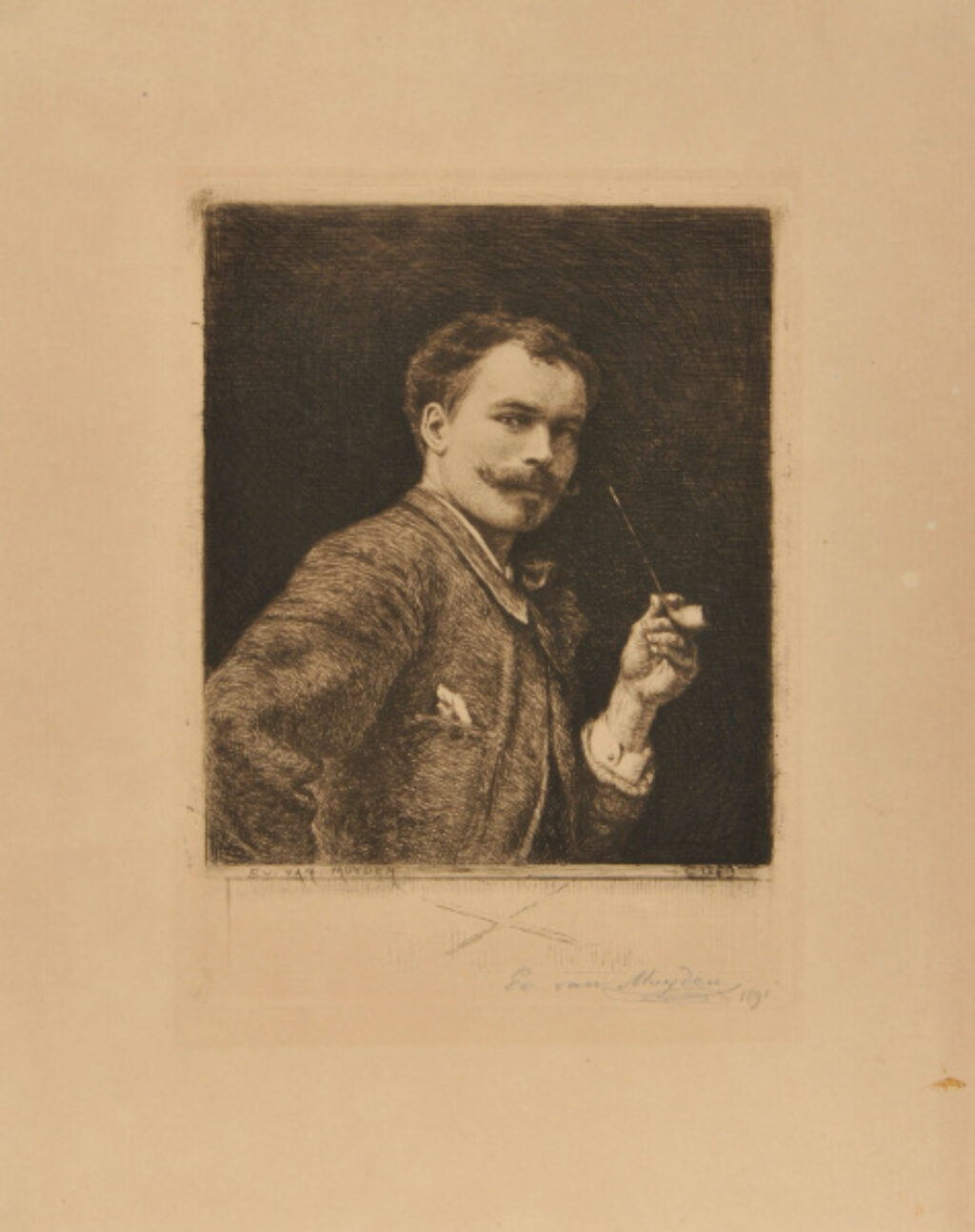 Self-Portrait with Pipe