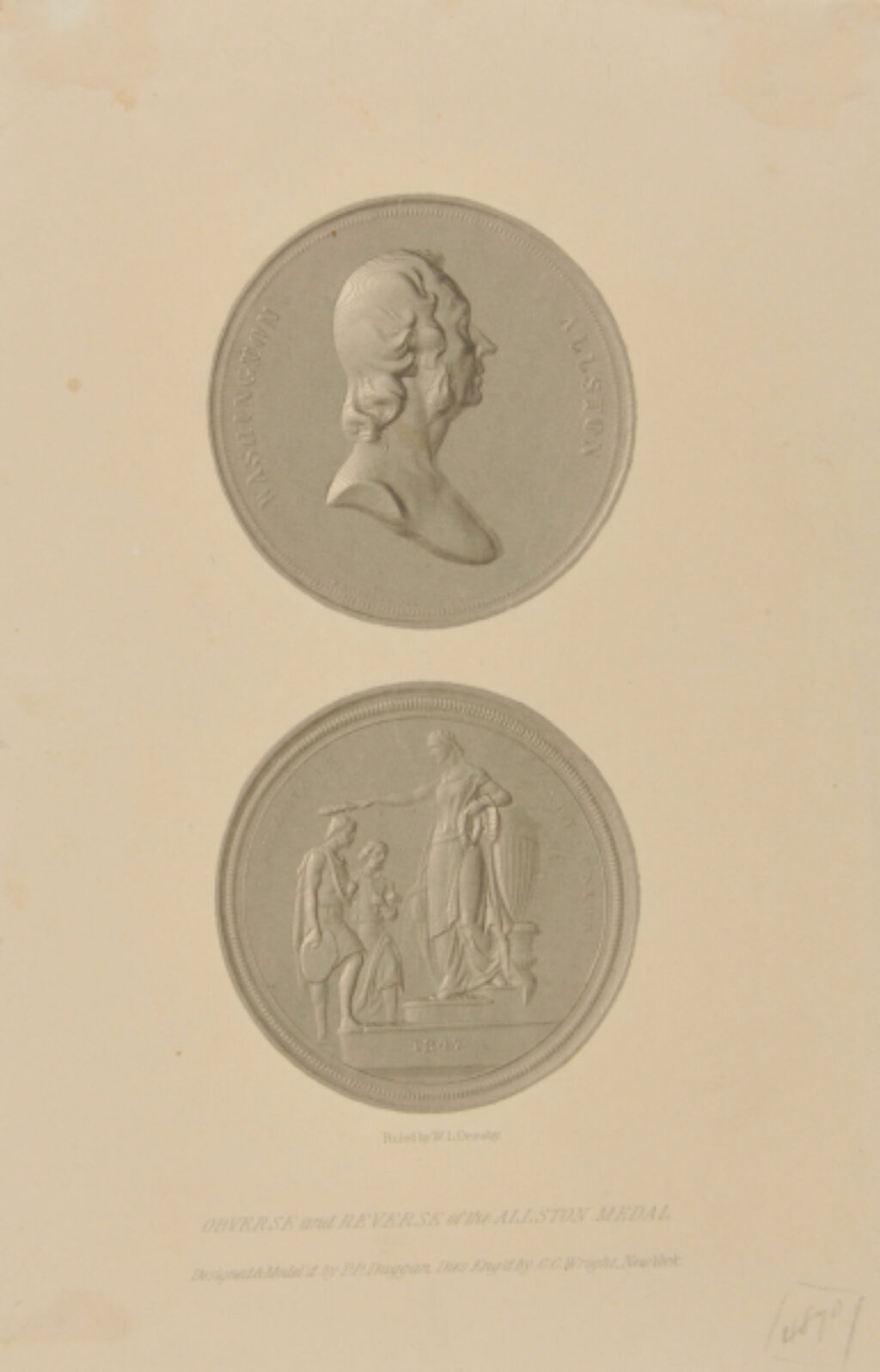 Obverse and Reverse of the Allston Medal