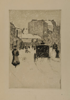 The Boulevard de Clichy in Snowy Weather