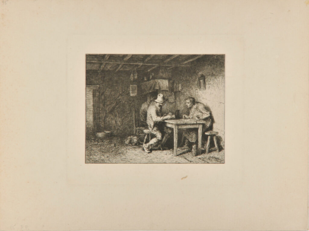 Joueurs de cartes: Intérieur