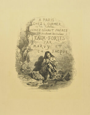Title plate from the series “Eaux-fortes par L. Marvy et Ch. Jacque”