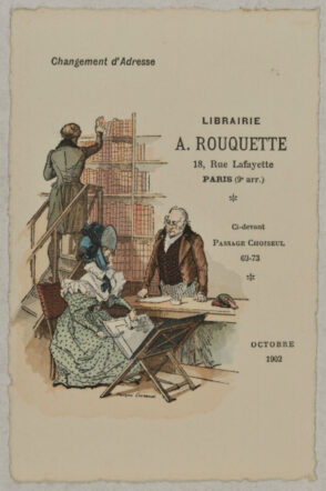 Address Card for the Librairie A. Rouquette