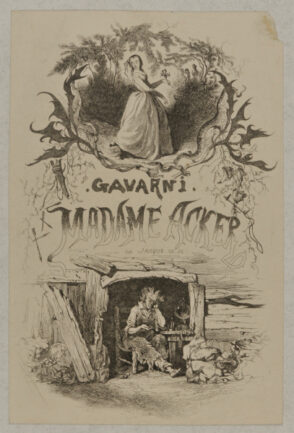 Frontispiece from the book “Paul Gavarni, Madame Acker (Paris: L. Curmer, 1842)”