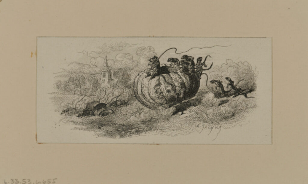 Cinderella’s pumpkin carriage driven by mice