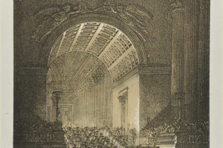 TORCHLIGHT PROCESSION IN A HALL