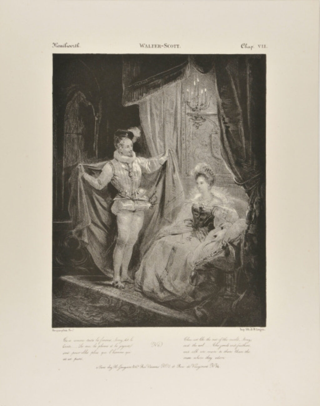 Leicester et Amy Robsart (from Kenilworth, chapter VII, by Sir Walter Scott)