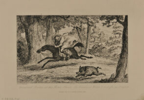 Cardinal Balue at the Boar Hunt