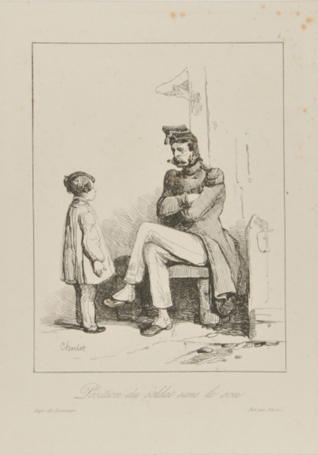 Position du soldat sans le sou