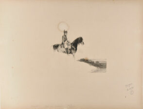Sketch of Napoleon on horseback
