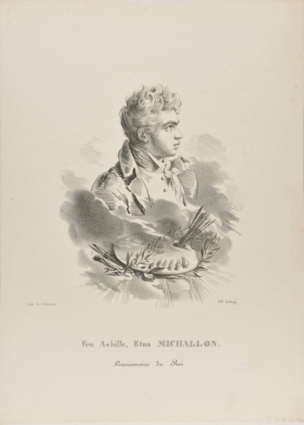 Feu Achille, Etna Michallon, Pensionnaire du roi