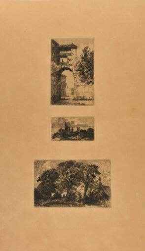 À Villersexel; Small landscape; Landscape with cottage