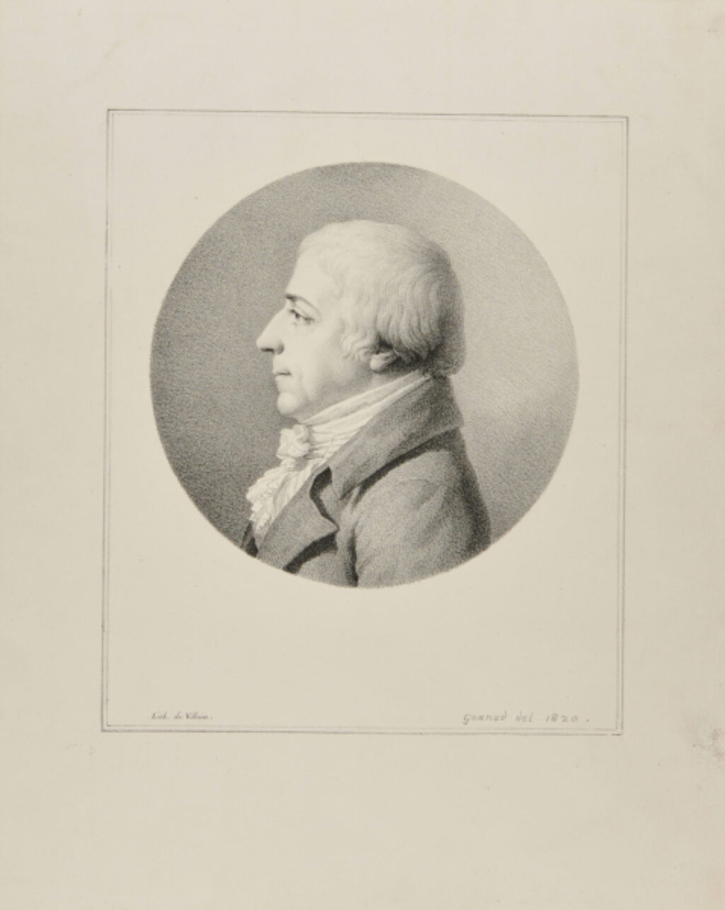 Man in profile, seen from the left