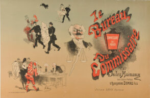 Cover for the book “Jules Moinaux, Le Bureau du commissaire (Paris: Jules Lévey, 1886)”