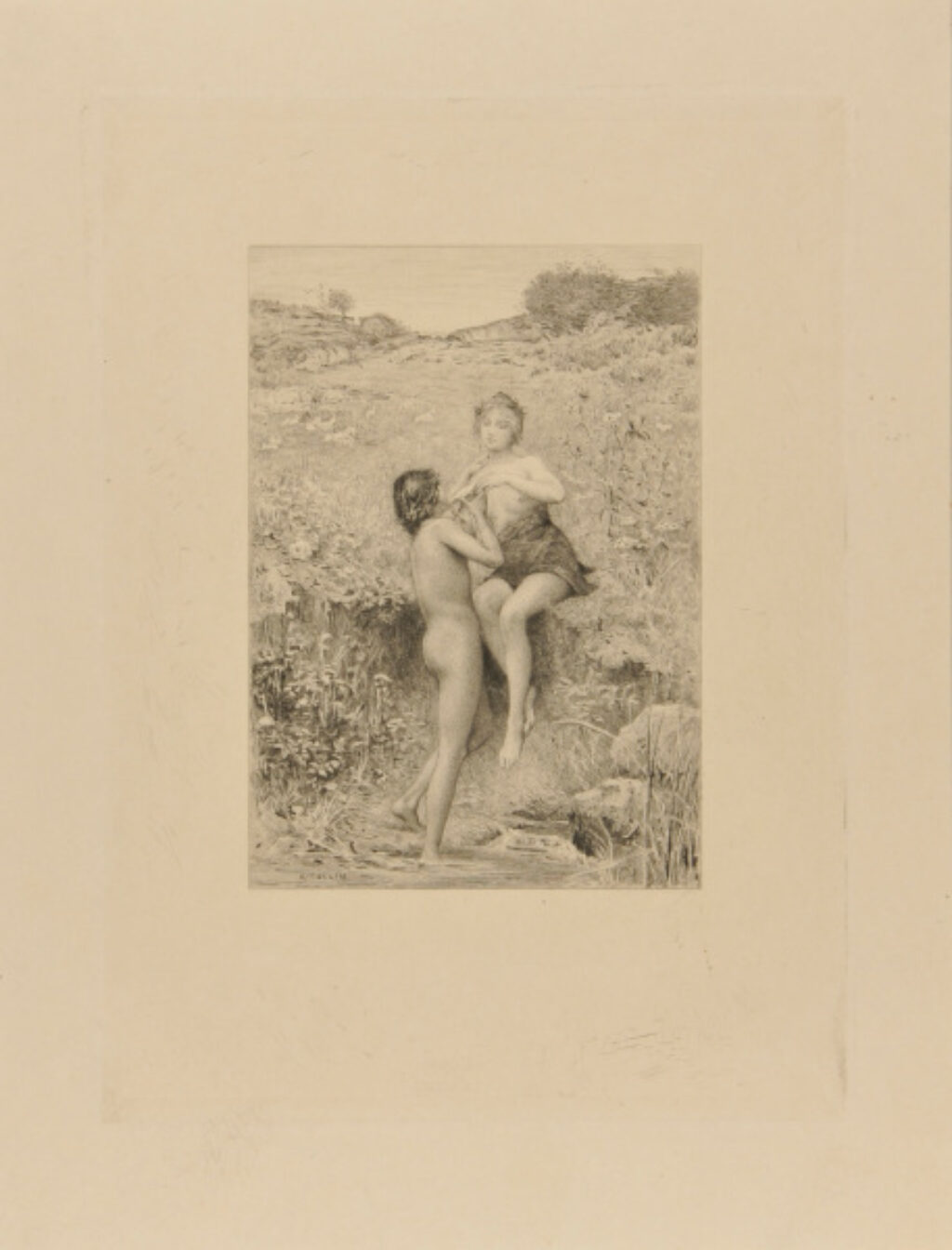Illustration for the book “Longus, Daphnis et Chloé (Paris: G. Boudet, 1890)”