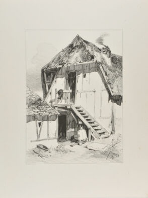 View of a House, with Exterior Stairs