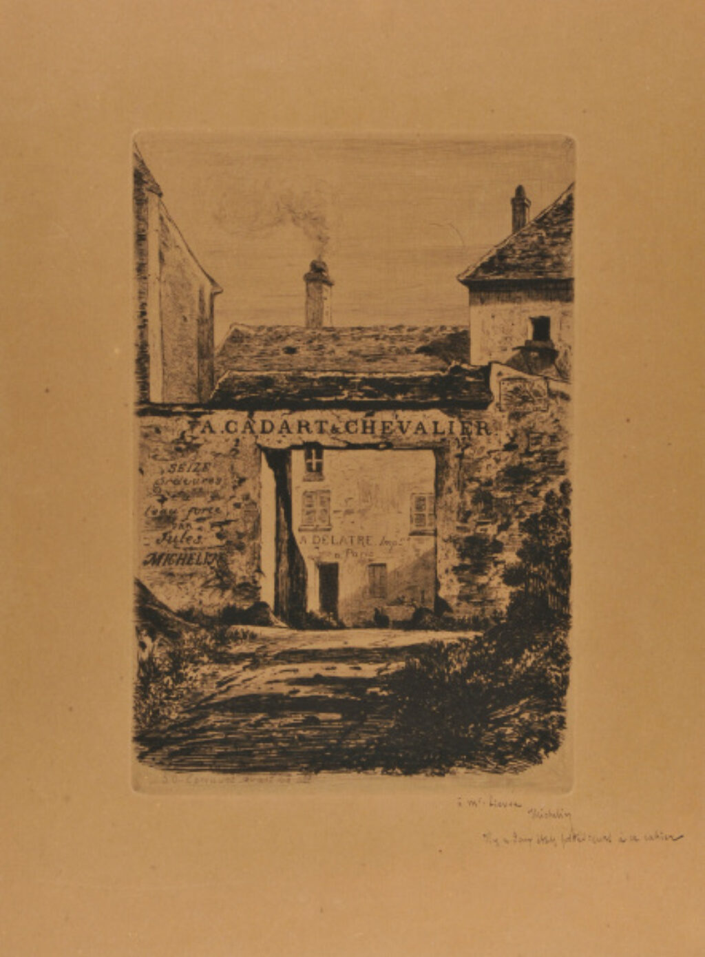 Title plate from the series “Seize gravures à l’eau-forte par Jules Michelin”