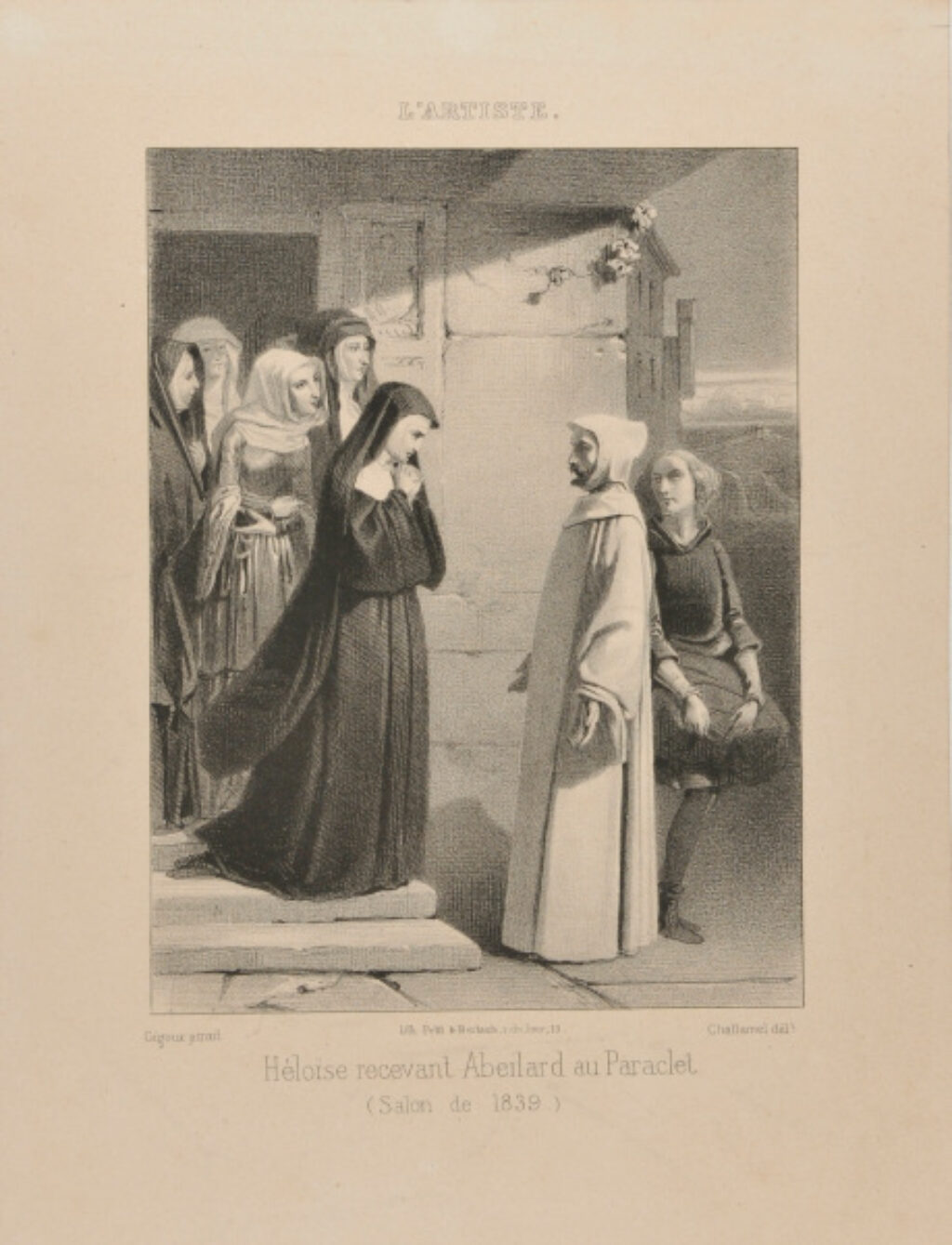 Héloïse recevant Abeilard au Paraclet (Salon de 1839)
