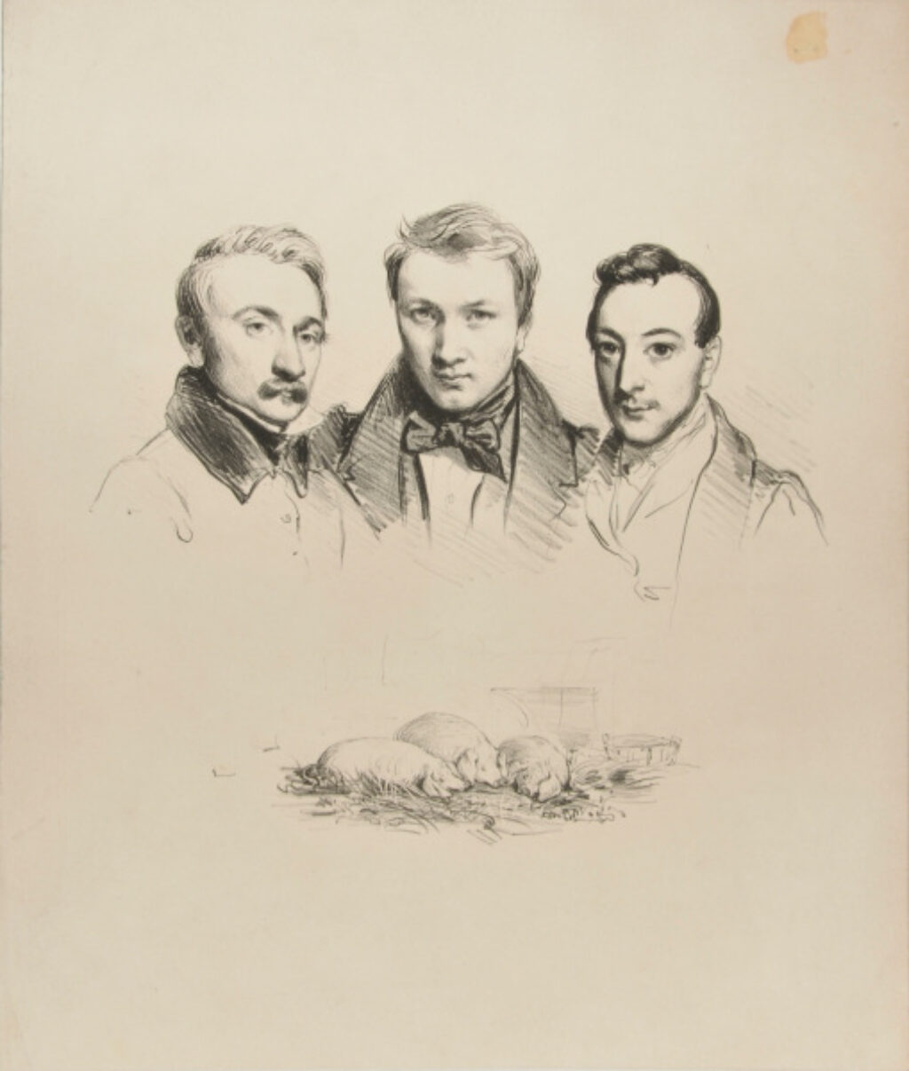 Portraits de Gigoux, Lemud et David d’Angers