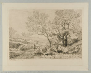 Woman with a Basket, walking on a path