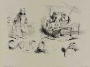 Sketches: Schoolmaster, Fruit Vendor, Portrait Heads