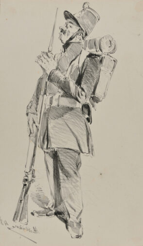 Soldier Holding a Gun