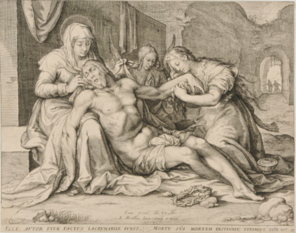 Christ Lamented by the Virgin, Saint Mary Magdalene, and an Angel