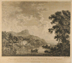 River Landscape with Mountains