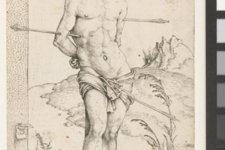 SAINT SEBASTIAN BOUND TO A COLUMN