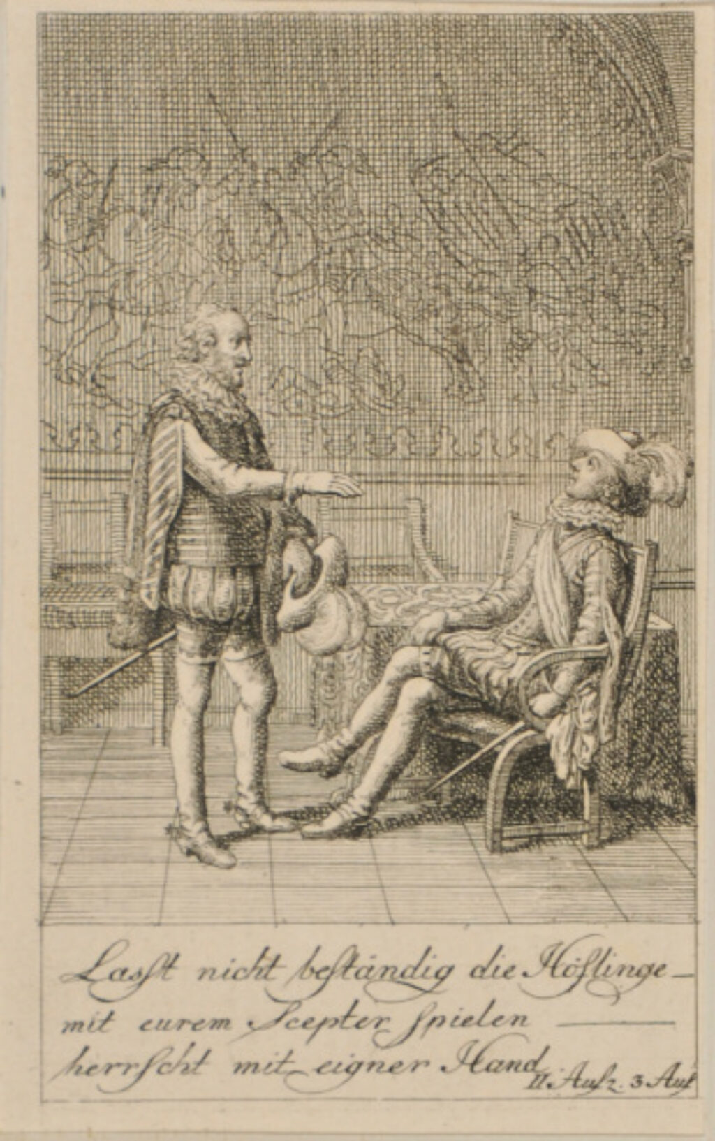 Plate 4 from Marie-Joseph Chénier’s “Bartholomäusnacht” for the “Göttinger Taschenkalender fur das Jahr 1791”