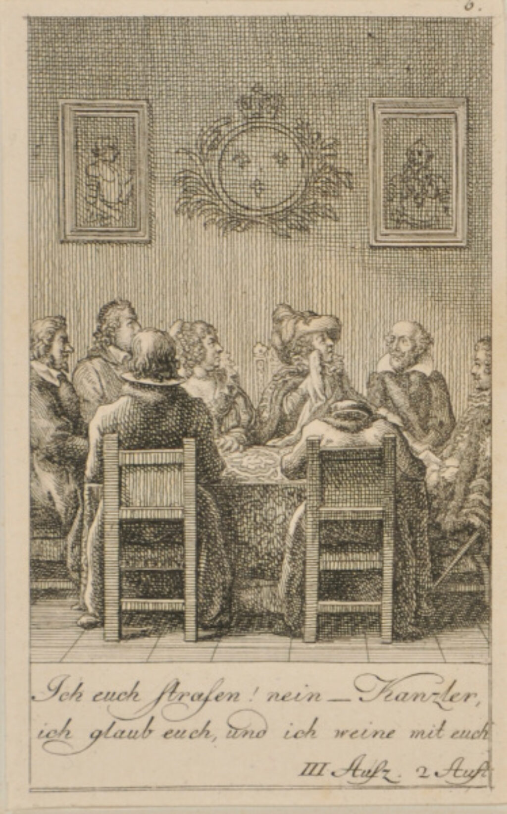 Plate 6 from Marie-Joseph Chénier’s “Bartholomäusnacht” for the “Göttinger Taschenkalender fur das Jahr 1791”