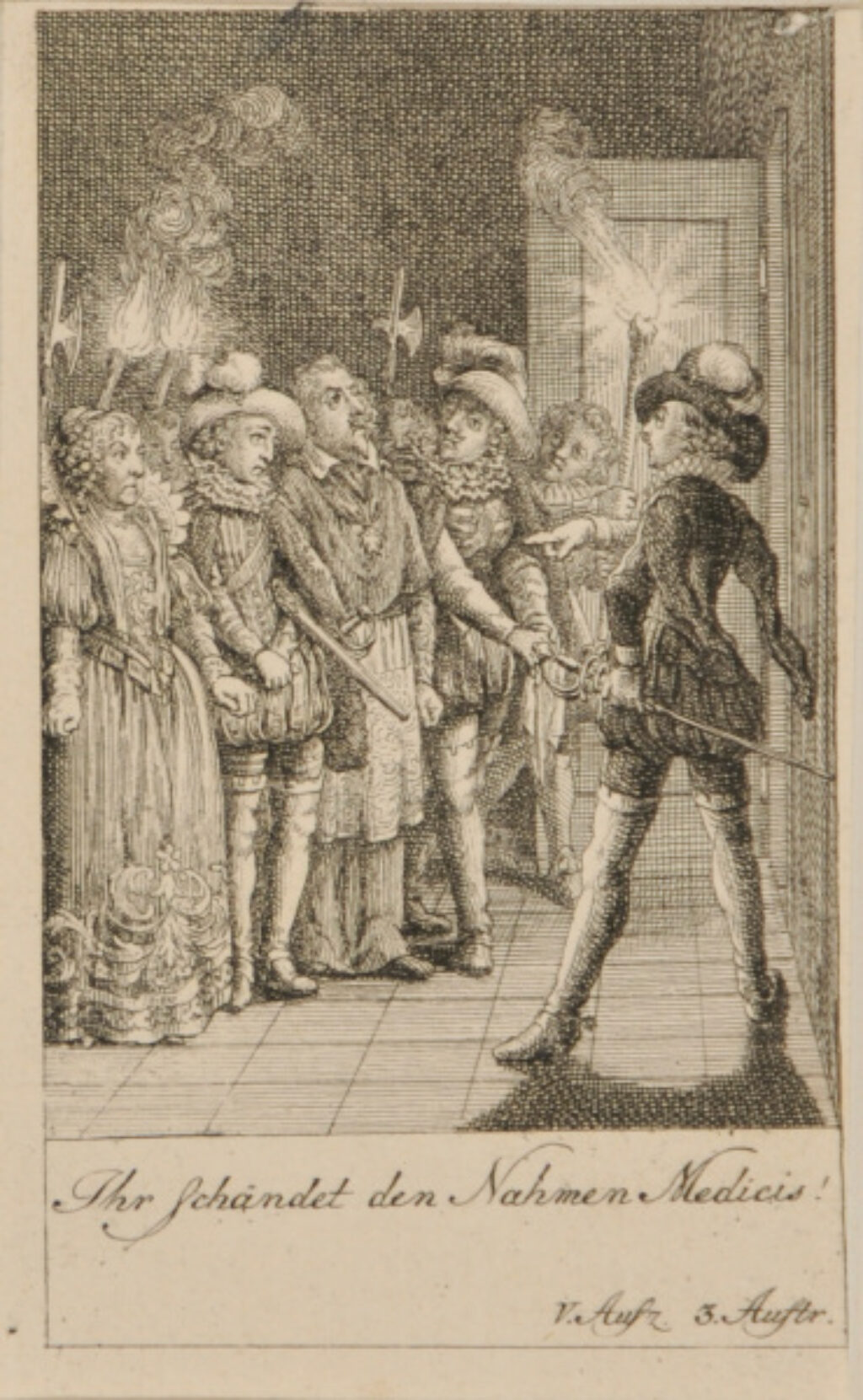 Plate 11 from Marie-Joseph Chénier’s “Bartholomäusnacht” for the “Göttinger Taschenkalender fur das Jahr 1791”