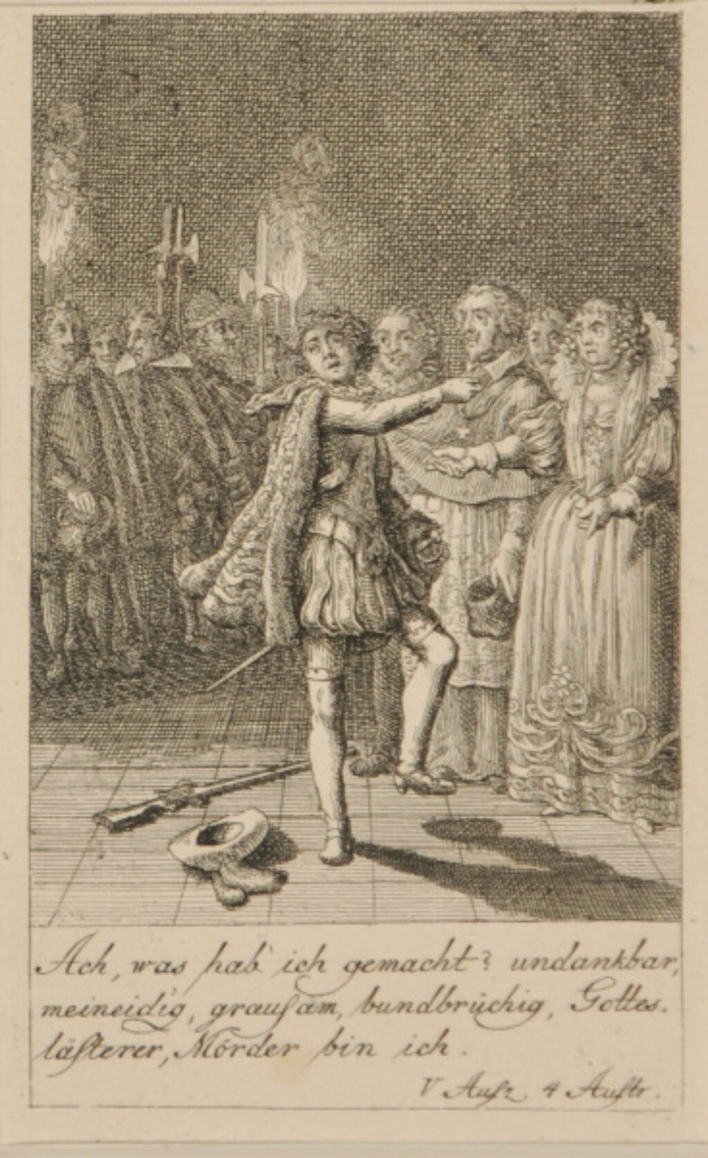 Plate 12 from Marie-Joseph Chénier’s “Bartholomäusnacht” for the “Göttinger Taschenkalender fur das Jahr 1791”