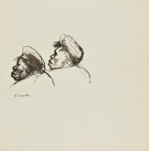Two Women in Profile
