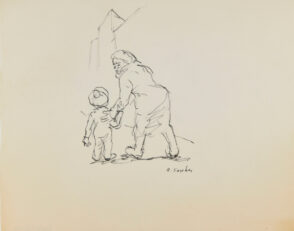 Woman and Child Walking