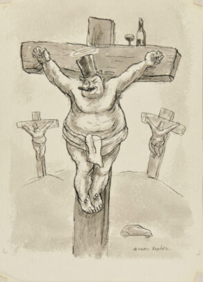 A Crucifixion (recto); Young Woman Sitting (verso)