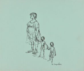 Woman with Two Children (recto); Mother and Infant (verso)