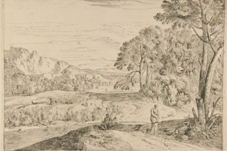 LANDSCAPE WITH A FISHERMAN