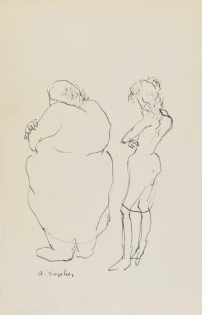 Two Women Standing with Arms Crossed