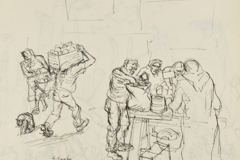 MARKET (RECTO); LARGE GATHERING (VERSO)