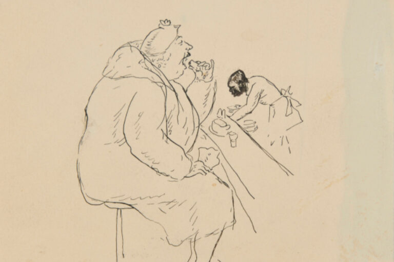 WOMAN EATING AT THE BAR