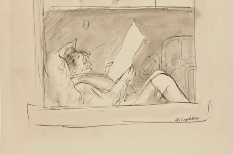 VIEW THROUGH WINDOW OF WOMAN READING