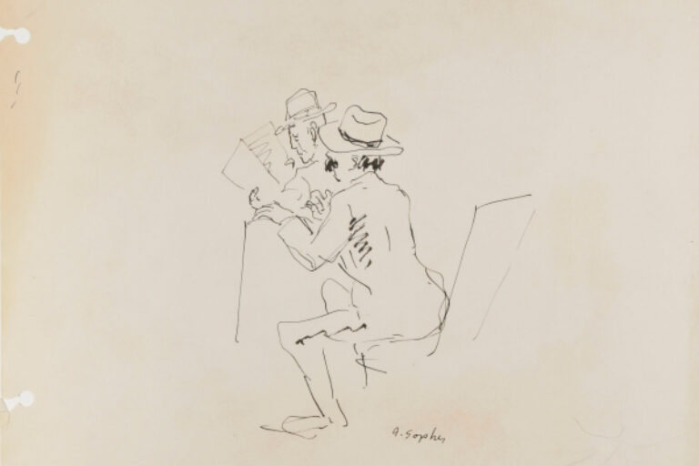 TWO MEN WITH HATS